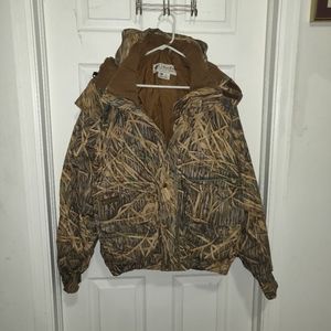 Columbia camo print parka jacket